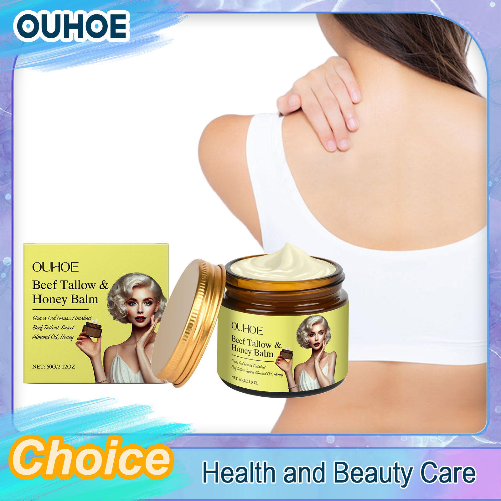 Anti-Aging Face Cream - บาล์มน้ำผึ้งน้ำมันไขมันจากเนื้อวัว บรรเทารอยแดง แก้ปัญหาผิวแห้ง ลดเลือนริ้วรอย ฟื้นฟูผิวให้เรียบเนียน บำรุงและปลอบประโลมผิวหน้า