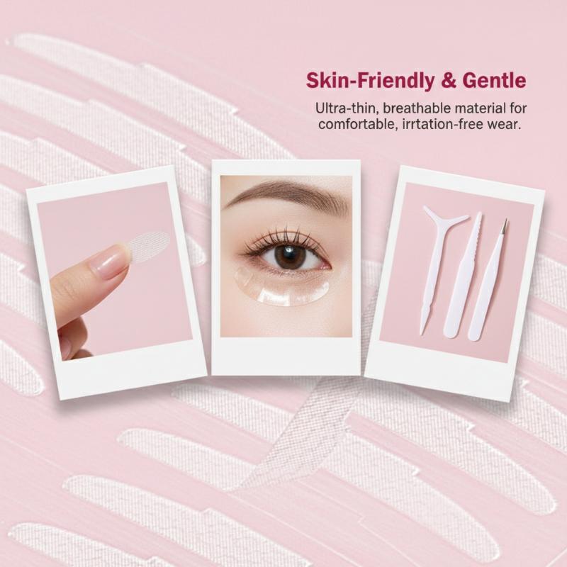 Beauty Makeup Look - สติ๊กเกอร์เทปติดเปลือกตา 600 ชิ้น แถบยกเปลือกตาสองชั้นแบบมองไม่เห็น ไม่ระคายเคือง อุปกรณ์แต่งหน้าเพื่อความงามในชีวิตประจำวัน