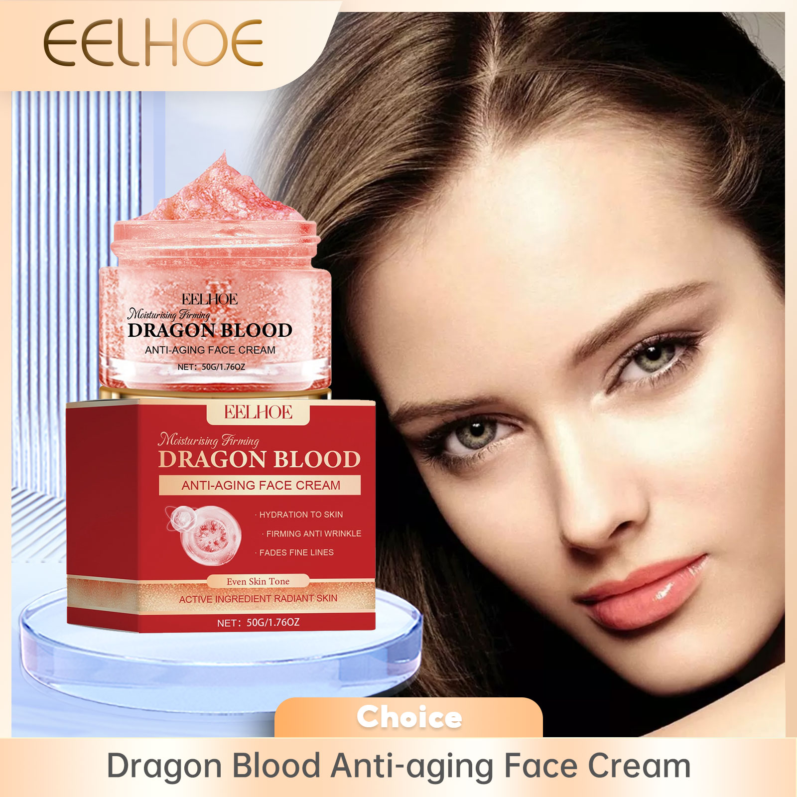Beauty Glazed Makeup - EELHOE Dragon Blood Face ครีมรูขุมขนหดตัว Facial