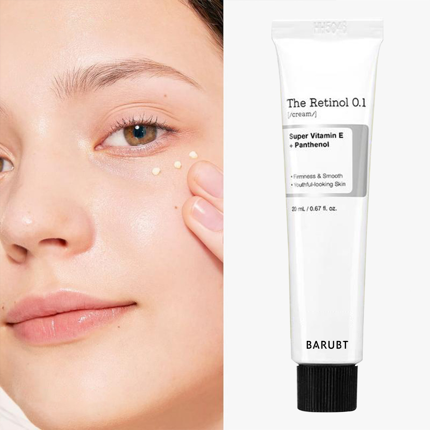 Beauty Glazed Makeup - ครีมเรตินอล 0.1% ครีมบำรุงรอบดวงตาและลำคอ ช่วยลดเลือนริ้วรอย กระชับผิว ด้วยการบำรุงด้วยเรตินอยด์