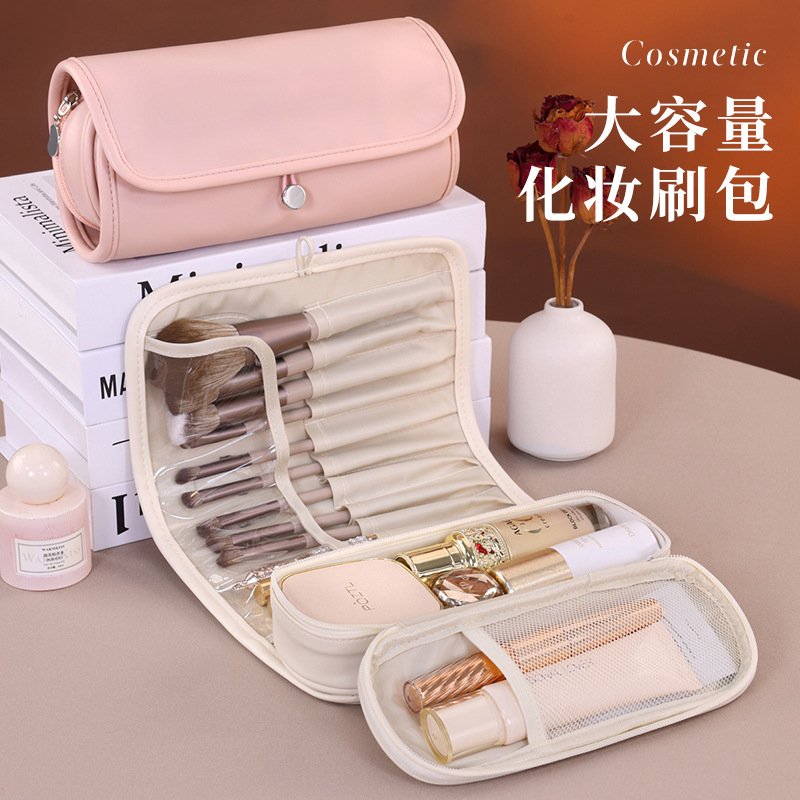 Beauty Makeup Look - กระเป๋าเก็บแปรงแต่งหน้าแบบพับได้อเนกประสงค์ ดีไซน์สวยทันสมัย สำหรับมืออาชีพ