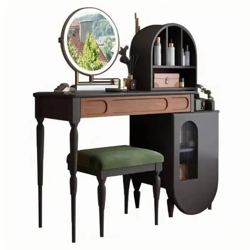 โต๊ะเครื่องแป้งสีดำพร้อมลิ้นชั - Beauty Makeup Vanity Set บทวิจารณ์และราคา