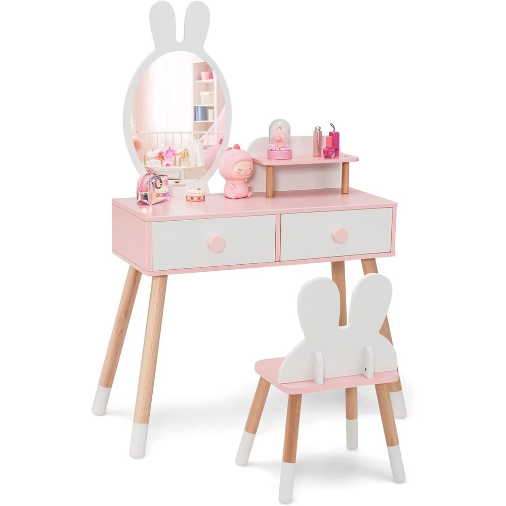 โต๊ะเครื่องแป้งเด็ก EY Kids ลา - Beauty Makeup Vanity Set บทวิจารณ์และราคา